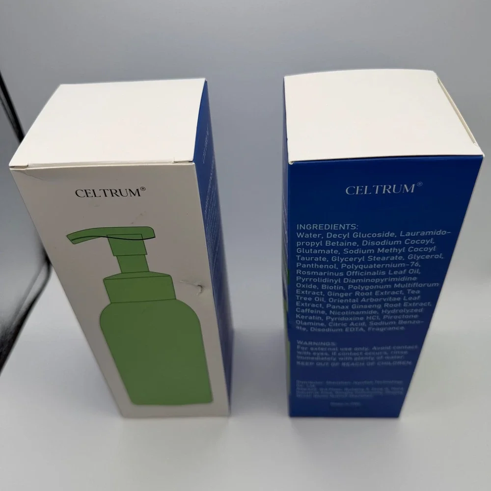 Celtrum Biotin & Rosemary Foam Shampoo x2 Hair Growth Root Activator 13.53oz